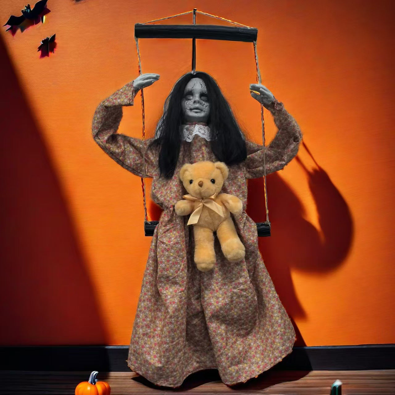 Halloween Female Ghost Puppet Scary Hanging Decoration
