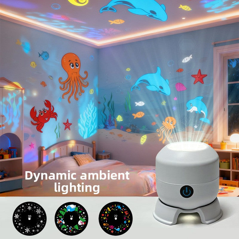 Snowflake Christmas Projection Light with Dynamic Patterns