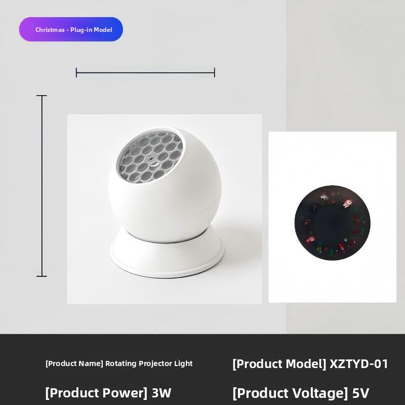 Dynamic Rotating Projection Light for Holiday Decoration