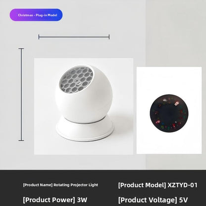 Dynamic Rotating Projection Light for Holiday Decoration