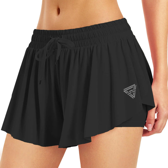 Flowy Shorts for Women Butterfly Summer Girls Shorts Preppy Kiki Kona Athletic Running Shorts Black 3XS